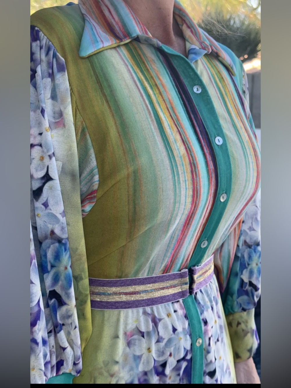 Nwt Spring garden button down maxi dress Mother’s Day tix toc viral - Picture 4 of 4